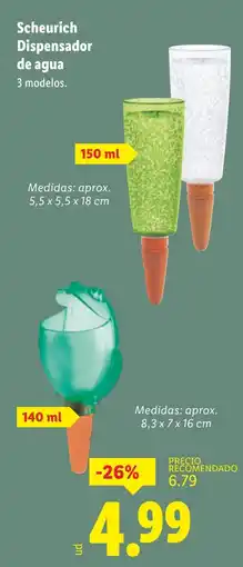 Lidl Scheurich Dispensador de agua oferta