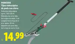 Lidl PARKSIDE Tijera telescópica de poda con sierra oferta