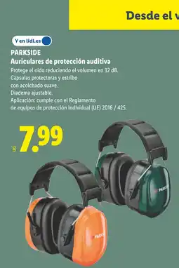 Lidl PARKSIDE Auriculares de protección auditiva oferta