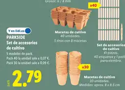 Lidl PARKSIDE Set de accesorios de cultivo oferta