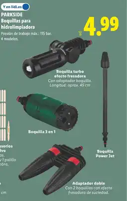 Lidl PARKSIDE Boquillas para hidrolimpiadora oferta