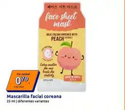 Action Mascarilla facial coreana oferta