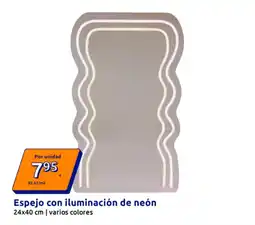 Action Espejo con iluminación de neón oferta