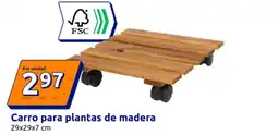 Action Carro para plantas de madera oferta