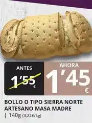 Supermercados MAS Bollo - o tipo sierra norte artesano masa madre oferta