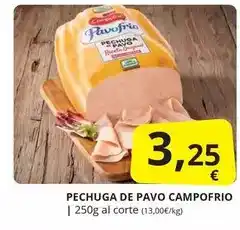 Supermercados MAS Campofrío - pechuga de pavo oferta