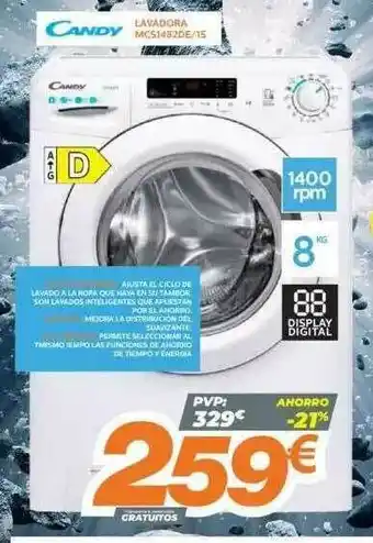 Pascual Martí Candy Lavadora Mcs1482de 15 oferta