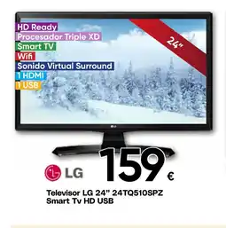 Hiper FROIZ LG Televisor 24" 24TQ510SPZ Smart Tv HD USB oferta