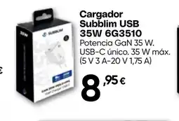 Hiper FROIZ Cargador Subblim USB 35W 6G3510 oferta