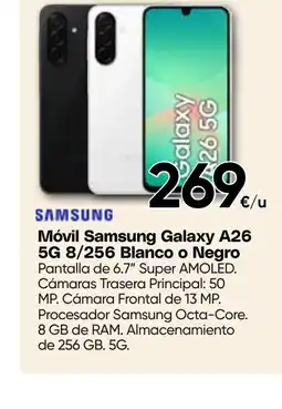 Hiper FROIZ SAMSUNG Móvil Galaxy A26 5G 8/256 Blanco o Negro oferta