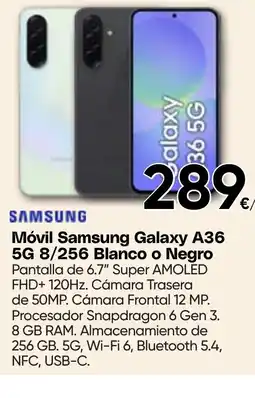 Hiper FROIZ SAMSUNG Móvil Galaxy A36 5G 8/256 Blanco o Negro oferta
