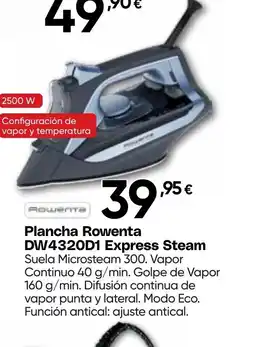 Hiper FROIZ ROWENTA Plancha DW4320D1 Express Steam oferta