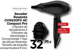 Hiper FROIZ ROWENTA Secador CV6930FO AC Compact Pro oferta