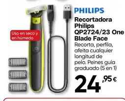 Hiper FROIZ PHILIPS Recortadora QP2724/23 One Blade Face oferta