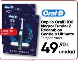 Hiper FROIZ ORAL-B Cepillo i02 Negro+Funda+2 Recambios Gentle o Ultimate oferta