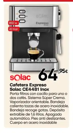 Hiper FROIZ SOLAC Cafetera Expreso CE4481 Inox oferta