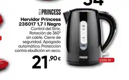 Hiper FROIZ PRINCESS Hervidor 236017 1,7 I Negro oferta