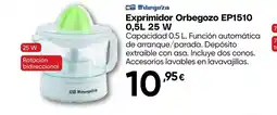 Hiper FROIZ ORBEGOZO Exprimidor EP1510 0,5L 25 W oferta