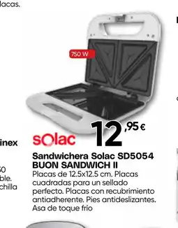 Hiper FROIZ SOLAC Sandwichera SD5054 BUON SANDWICH II oferta