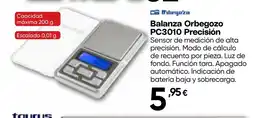 Hiper FROIZ ORBEGOZO Balanza PC3010 Precisión oferta