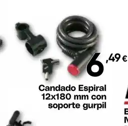 Hiper FROIZ Candado Espiral 12x180 mm con soporte gurpil oferta