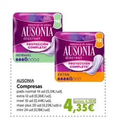 Hiper Usera AUSONIA Compresas oferta