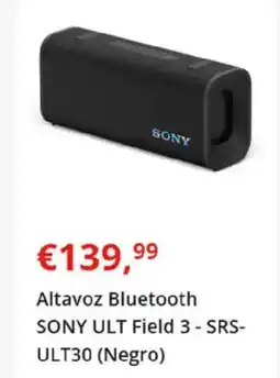 Worten SONY Altavoz Bluetooth ULT Field 3 - SRS- ULT30 (Negro) oferta