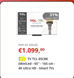 Worten TCL TV 65C8K MiniLed oferta