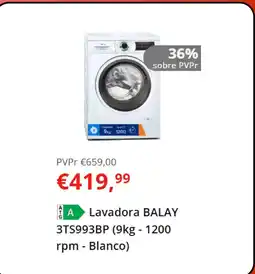 Worten BALAY Lavadora 3TS993BP oferta