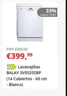 Worten BALAY Lavavajillas 3VS5332BP oferta