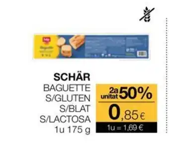Plusfresc SCHÄR Baguette s/gluten s/blat s/lactosa oferta