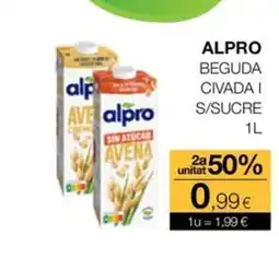 Plusfresc ALPRO Beguda civada i s/sucre oferta