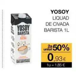 Plusfresc YOSOY Liquad de civada barista oferta
