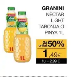 Plusfresc GRANINI Nectar light taronja o pinya oferta