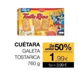 Plusfresc CUÉTARA Galeta tostarica oferta