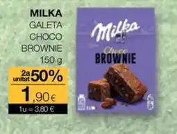 Plusfresc MILKA Galeta choco brownie oferta