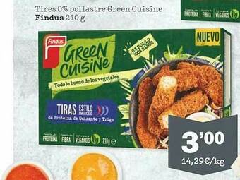 Sorli Tires 0% Pollastre Green Cuisine Findus oferta