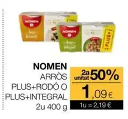 Plusfresc NOMEN Arros plus+rodó o plus+integral oferta