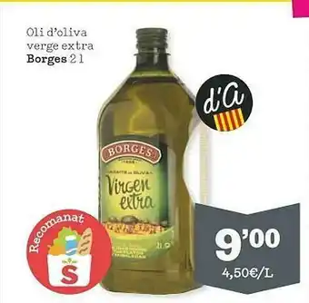 Sorli Oli D'oliva Verge Extra Borges 21 oferta