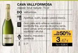 Plusfresc CAVA VALLFORMOSA clàssic brut nature oferta