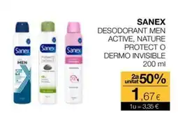 Plusfresc SANEX Desodorant men active, nature protect o dermo invisible oferta
