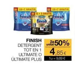 Plusfresc FINISH Detergent tot en 1 ultimate o últimate plus oferta