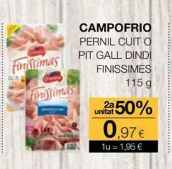 Plusfresc CAMPOFRIO Pernil cuit o pit gall dindi finissimes oferta
