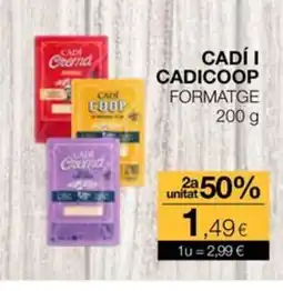 Plusfresc CADÍ I CADICOOP Formatge oferta