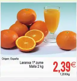 Supermercados Aquí Laranxa 1a zume Malla oferta