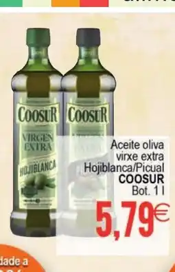 Supermercados Aquí COOSUR Aceite oliva virxe extra Hojiblanca/Picual oferta