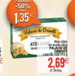 Supermercados Aquí PALACIO DE ORIENTE Atún claro en aceite oliva oferta