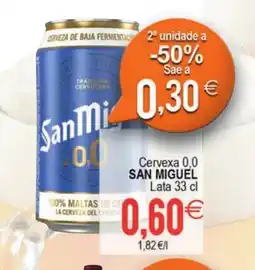 Supermercados Aquí SAN MIGUEL Cervexa 0,0 oferta