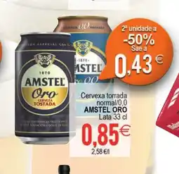 Supermercados Aquí AMSTEL ORO Cervexa torrada normal/0,0 oferta