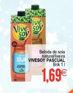 Supermercados Aquí VIVESOY PASCUAL Bebida de soia natural/lixeira oferta